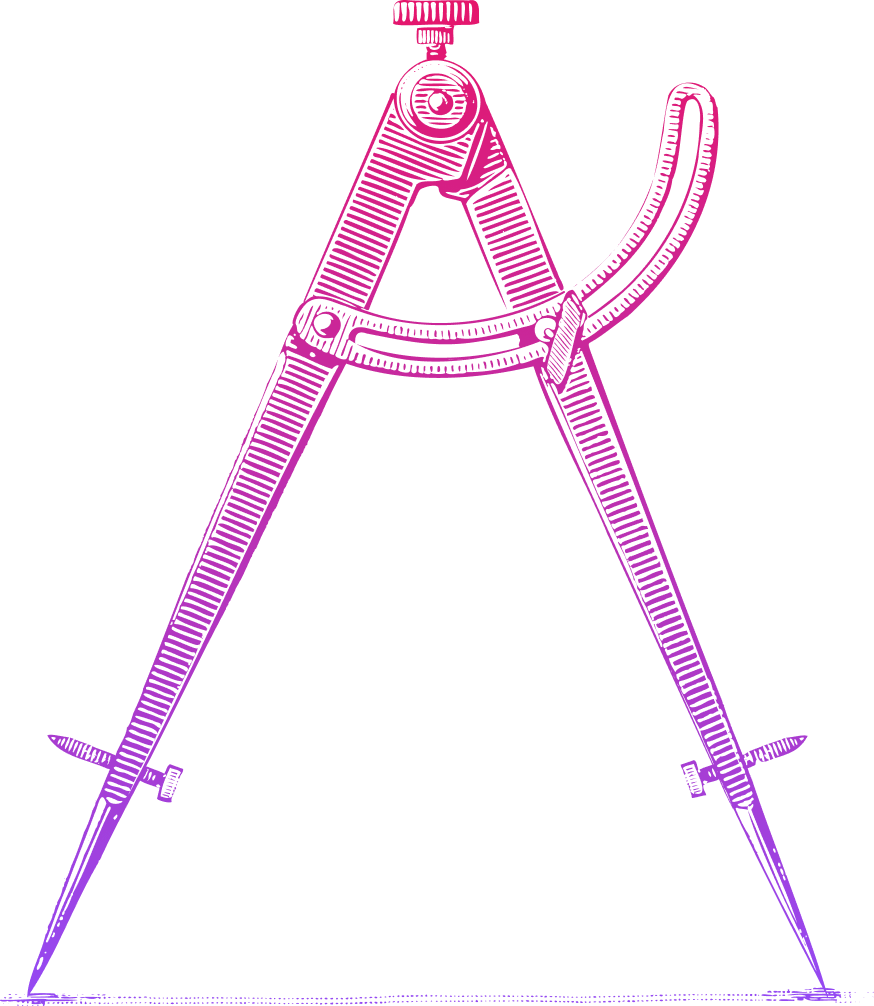 Illustration of a math compass